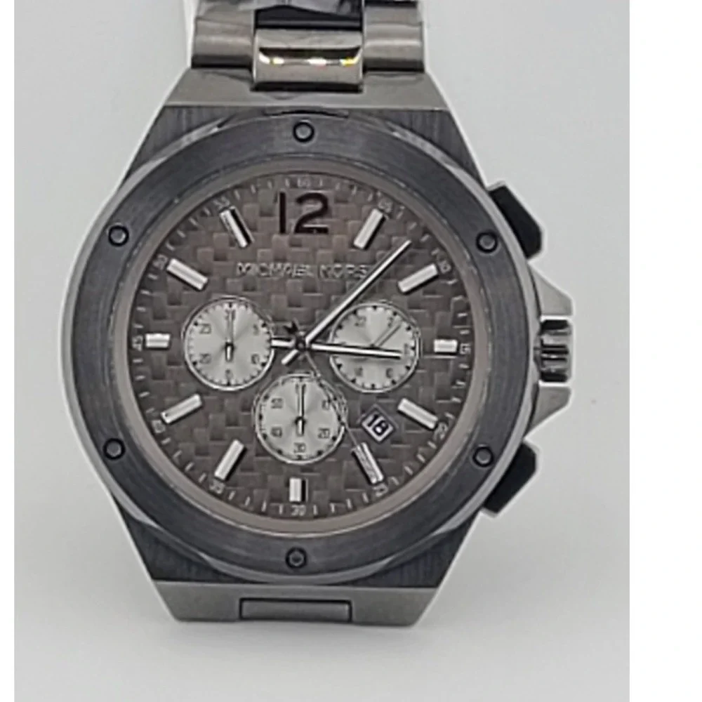 Michael Kors Men's MK9102 Gunmetal Stainless Steel Chronograph Watch New